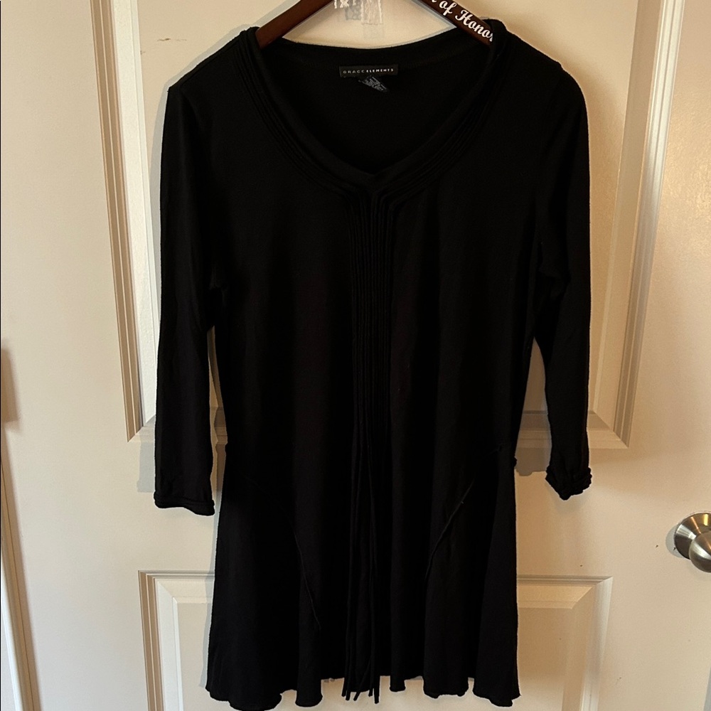 Grace Elements Black Tunic Top - image 1